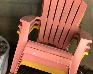 Plastic deck/patio chairs