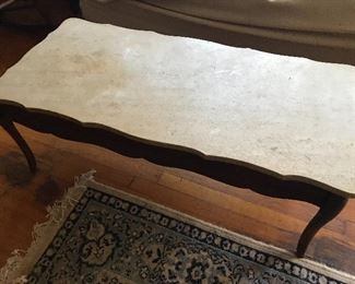 Marble top coffee table