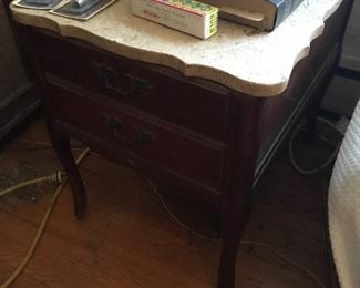 Marble top side table