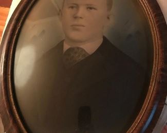 Vintage picture bubble glass