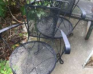 Wrought iron patio/deck set