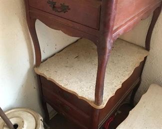 Marble top side tables