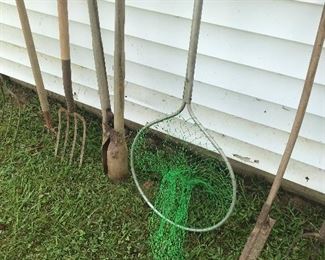 Yard tools ….. yeah, yeah … that is a fishing net and not a yard tool ….. we have those too!!! : )