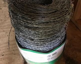 Two coils of barbed wire