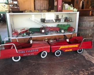Vintage Fire Truck Pedal Cars
