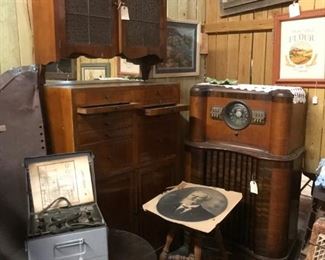 Antique Dental Cabinet. Floor Model Zenith Radio