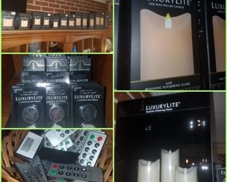 Luxury Lite candles (Kimberly's closeout) - Lighted display, candles, remotes, & batteries.