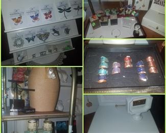 Jewelry including bracelets, rings, pins, & more. Displays & monograms.