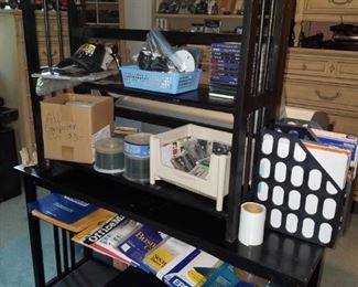 Black sofa table & shelf. Sirius speakers, & more.