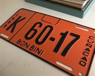 Bon Bini Curaco License Plate