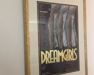 dream girls poster with metalic script