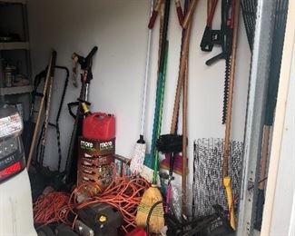 yard tools Lawn mower rake's , shovels, manual lawn mower, week waker, etc