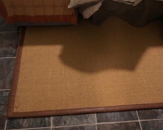 leather bound sisal rug