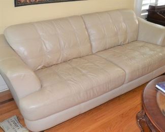 ONE OF TWO LEATHER SOFAS