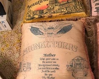 Armed forces "Mother's" Pillows and "Sweetheart" Pillow and Beautiful Washington Pillow