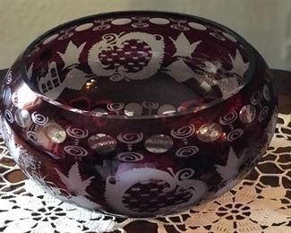 Wonderful Bohemian Bowl.  Different designs