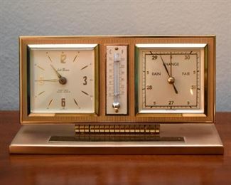 Vintage Desk Clock / Thermometer / Barometer