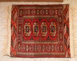 Vintage Turkomen Tribal Bokhara Rug (Approx 27" x 22")