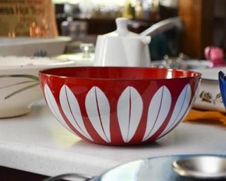 Cathrineholm Red Enamelware Lotus Bowl (another view of same bowl above)