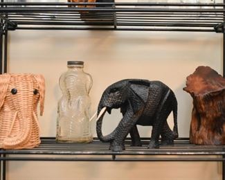 Elephant Figurines, Elephant-Shaped Bottle