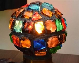 MCM Chunky Glass Accent Lamp