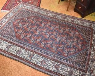 Hamadan Iranian Carpet / Rug 1940's (Approx 74" x 51")