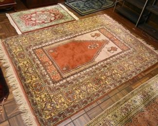 Turkish Kula Carpet / Rug 1970's, Made in Izmir (Approx 74" x 54")