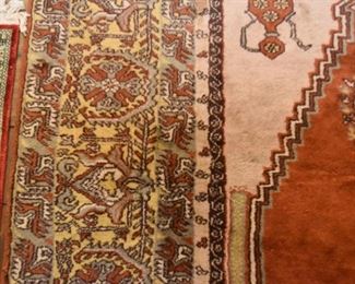 Turkish Kula Carpet / Rug 1970's, Made in Izmir (Approx 74" x 54")