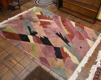 Abstract / Geometric Area Rug (Approx 73" x 48") 