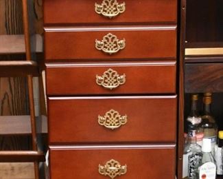 Small Chest of Drawers with Brass Pulls