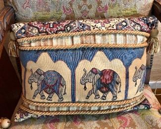 Elephant tapestry pillow