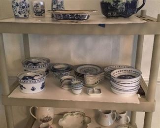 Blue and white China collection & hospital ware dinnerware