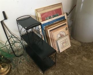 Small shelving for plants and misc art