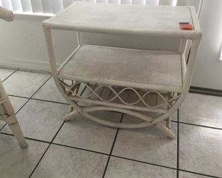 Wicker side table