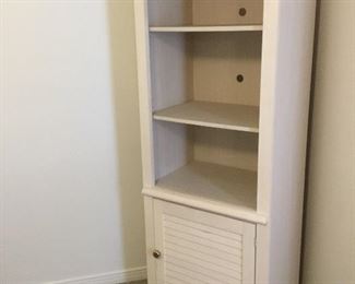 White bookcase cabinet