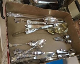 Serving pieces silver plated
