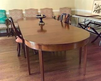 Baker dining table with removable Demi lune