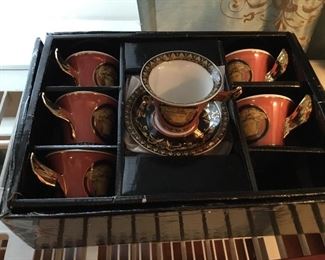 Versace Medusa set of 6 Demi tases cups 