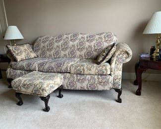 Matching Sofa, ottoman, love seat and high back Chair see other pictures