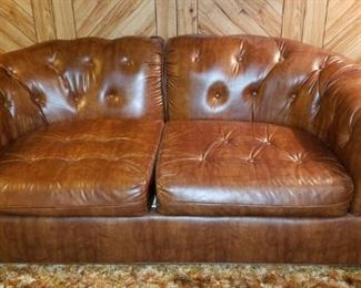 Leather Love Seat