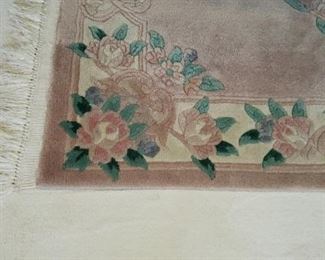 Taupe Floral Oriental Rug 4 x 6