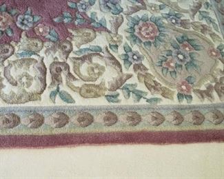 Mauve Floral 8.5 x 11 Oriental Rug