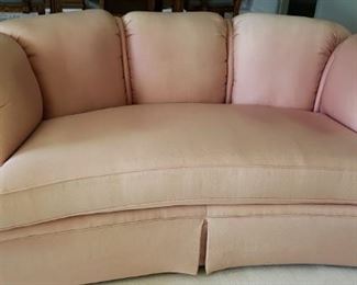 Blush Upholstered Love Seat