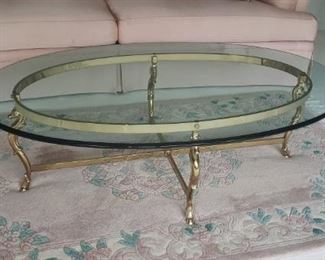 Brass/Glass Coffee Table.