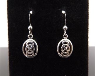 .925 Sterling Silver Celtic Knot Earrings
