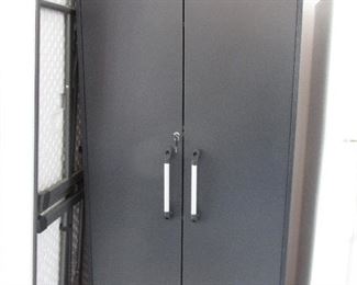 Grey Storage Cabinet w/lock & key