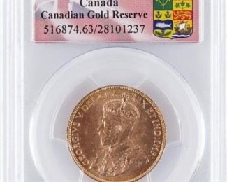 Lot 400a - Coin 1913 Canadian $10 Gold Coin PCGS MS63