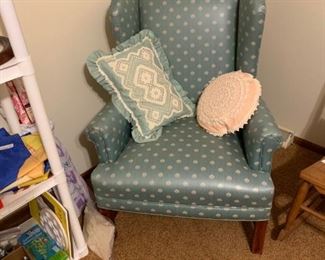 Wing-backed chair