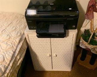 Wicker cabinet, printer