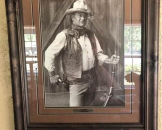 John Wayne The Cowboys Print & Scale Model 1873 Winchester https://ctbids.com/#!/description/share/179823